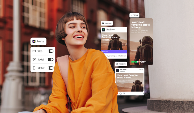 Bild, das den Einsatz von Adobe-Tools zur Skalierung von Content und Automatisierung von Workflows hervorhebt.