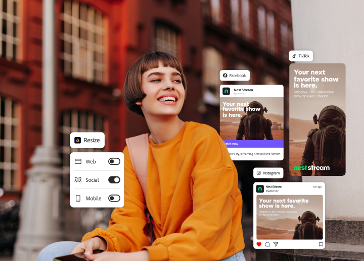 Bild, das den Einsatz von Adobe-Tools zur Skalierung von Content und Automatisierung von Workflows hervorhebt.