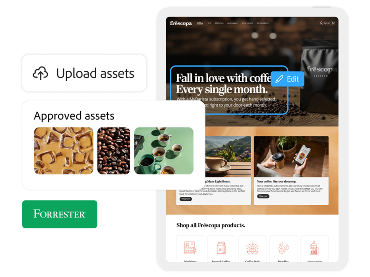 Verwaltung digitaler Assets mit Experience Manager Sites.