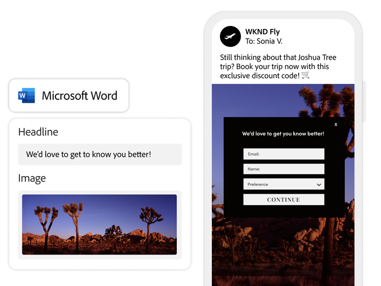 Mit Microsoft Word erstelltes Reiseformular