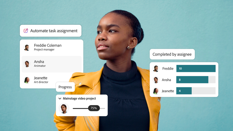 Abbildung eines Work-Managements auf Basis von Adobe Workfront.