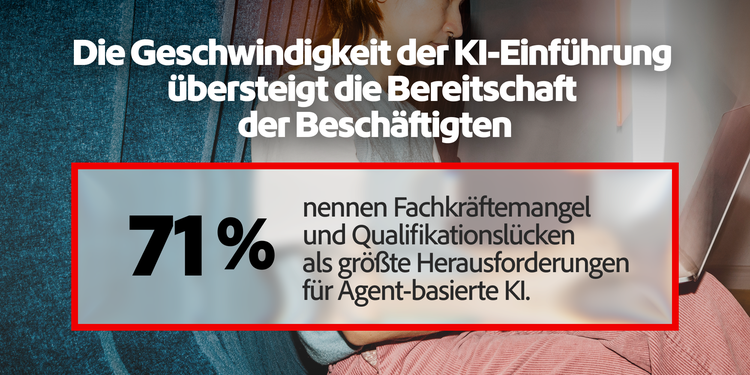71 % nennen Fachkräftemangel und Qualifikationslücken als eine der größten Herausforderungen für Agent-basierte KI