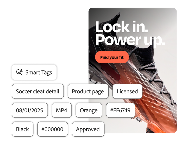 https://main--bacom--adobecom.hlx.page/assets/videos/products/experience-manager/assets/asset-discovery/media_126ee00ce4d998c79c29bb892c816e30c15bf9612.mp4#_autoplay1 | Etiquetas de recursos creadas con IA para un anuncio de calzado
