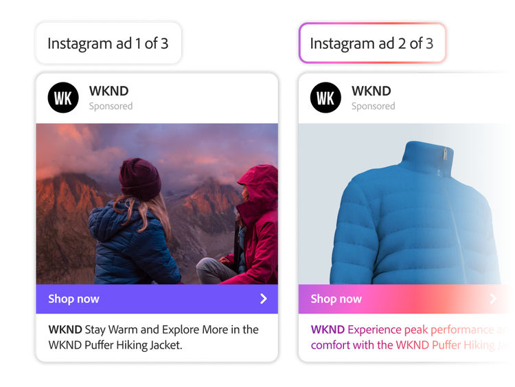https://main--bacom--adobecom.hlx.page/assets/videos/products/genstudio/media_15c6baf77a1a331be48496eb407062d795dc1e3e0.mp4#_autoplay1 | Image and copy variations created using generative AI