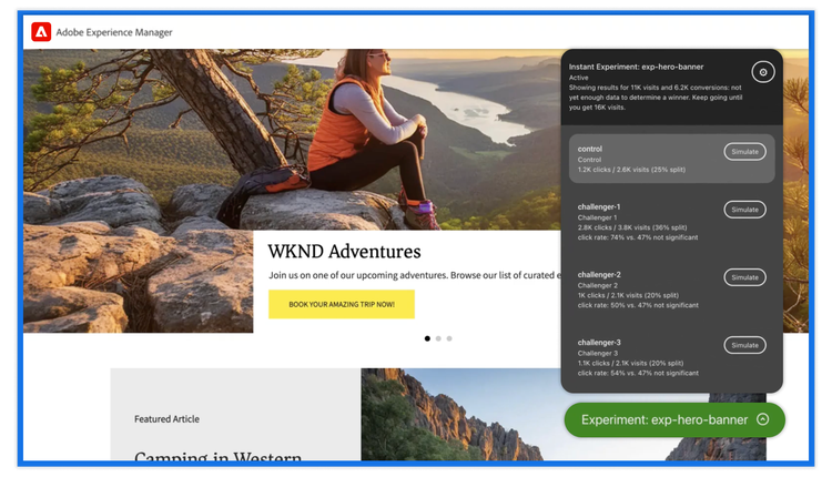 https://main--bacom--adobecom.hlx.page/fragments/products/modal/videos/adobe-experience-manager/sites/testing-optimization/instant-experimentation#experimentation | Instant experimentation demo video | :play-medium: