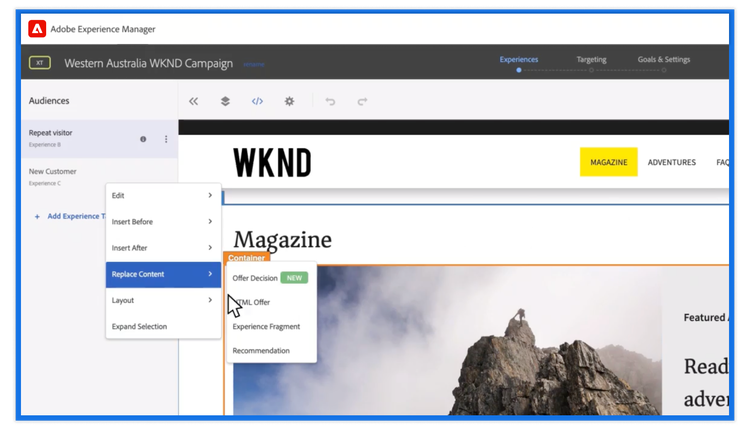 https://main--bacom--adobecom.hlx.page/fragments/products/modal/videos/adobe-experience-manager/sites/testing-optimization/rules-based-targeting1#targeting | Rules-based targeting demo video | :play-medium: