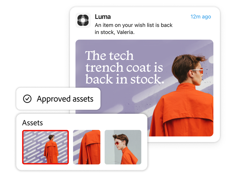 Approved campaign images ready for email
