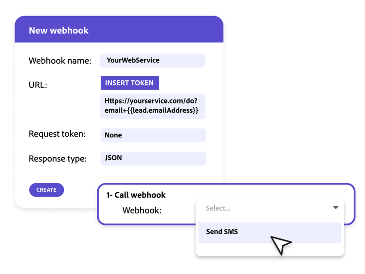 New webhook UI makes setup easy.