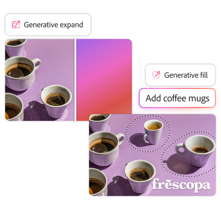 Coffee ad created from generative AI