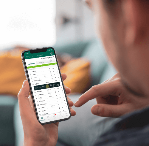 Un fan con su dispositivo