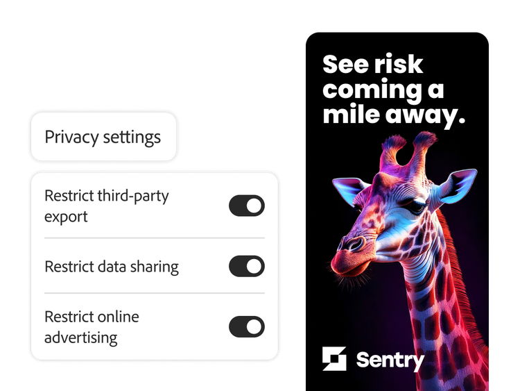 Anuncio de una empresa de wifi con la configuración de privacidad activada