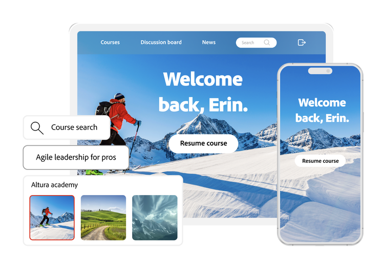 Asset being resized for mobile and desktop