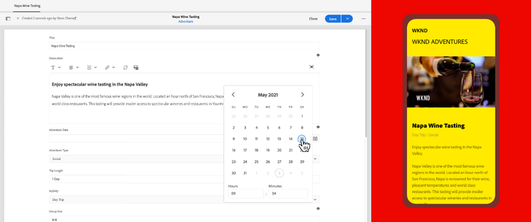 Assistant de planification (capture d’écran)