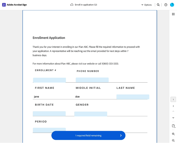 Animation représentant un zoom sur un document sans perte de lisibilité du texte