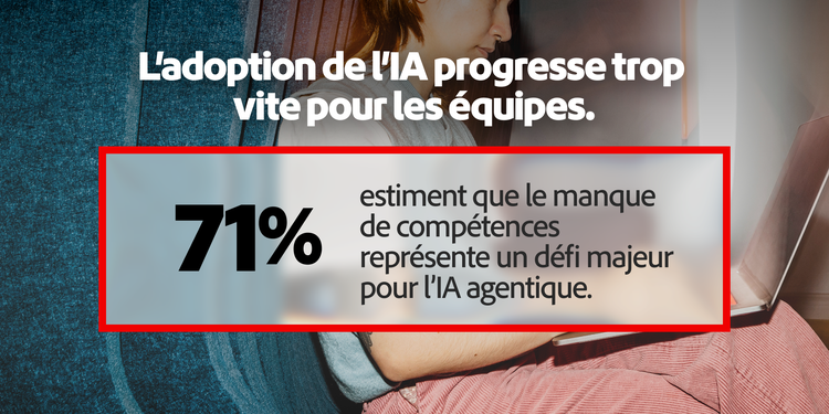 71 % citent le manque de talents et de compétences comme un défi majeur pour l’adoption de l’IA agentique