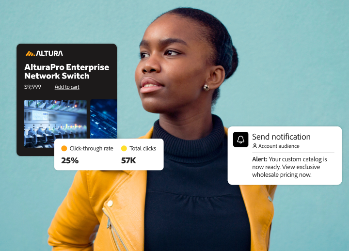 A marketer evaluates engagement data from push notification