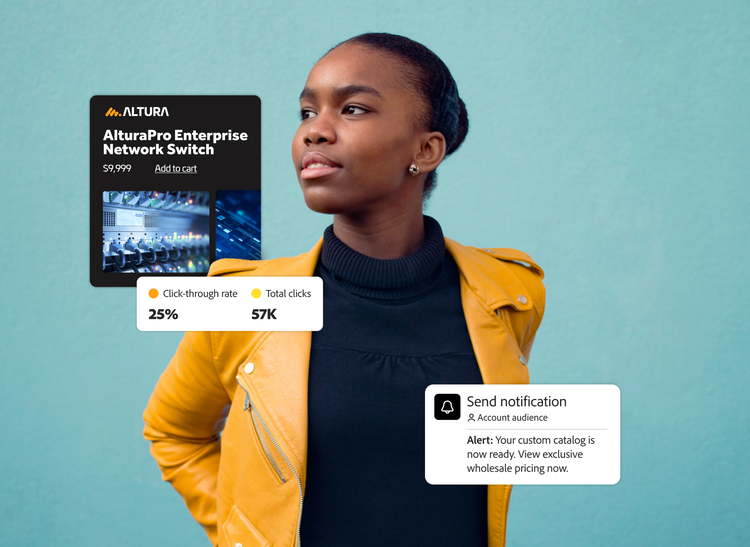 A marketer evaluates engagement data from push notification