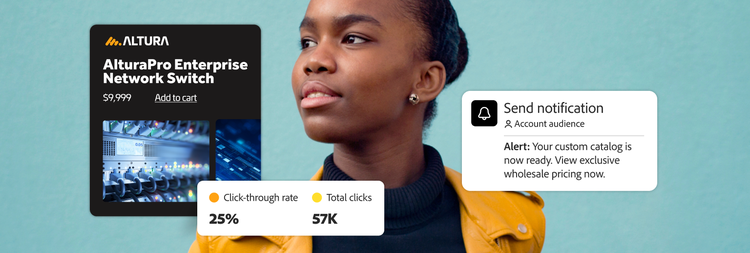 A marketer evaluates engagement data from push notification