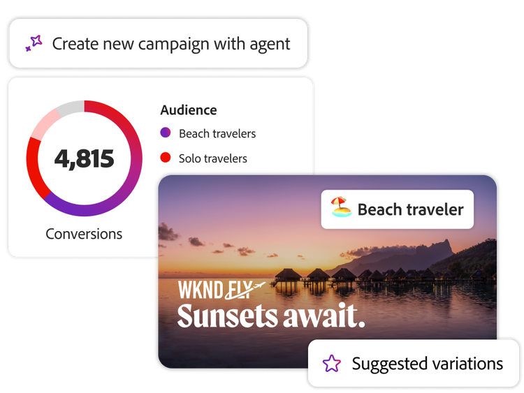 Agent helping create a new travel campaign