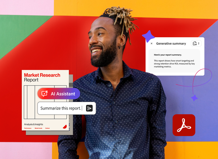 Customer with a report using generative AI to generate a summary
