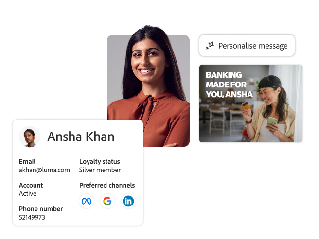 Indian customer persona with personalize message option, symbolizing India’s guided support amid basic financial wellness maturity.