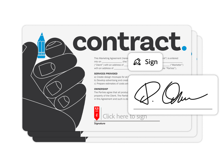 Contract with e-signature