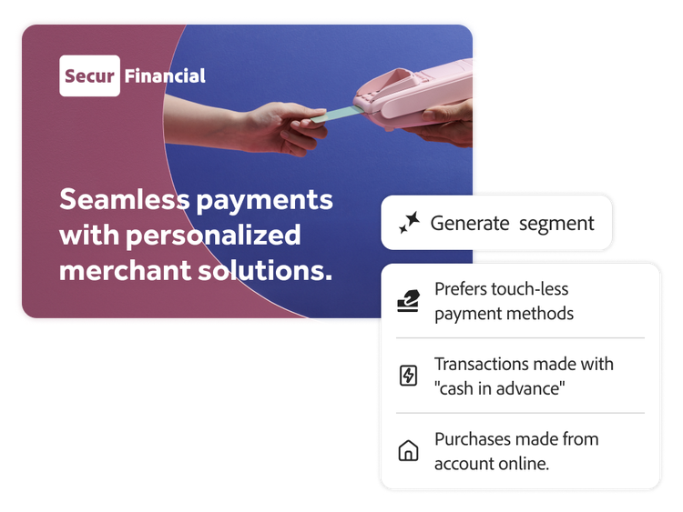 Illustration of personalized cross-channel content delivery to accounts.