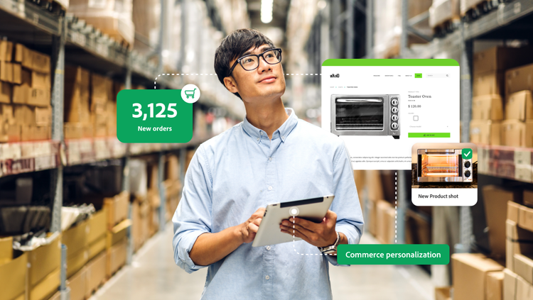 Adobe Commerceの新しいEdge Delivery Storefrontで提供されるAIイノベーション、カード画像