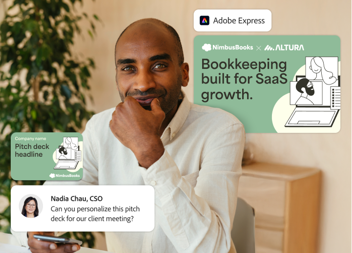 Adobe Expressで作成された金融サービスのプレゼンテーション