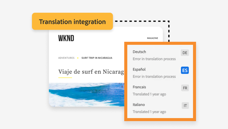 Feature Demo: Translation Integration Content card image.