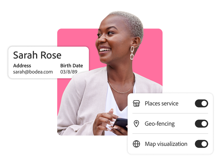 Customer profile with geolocation services enabled