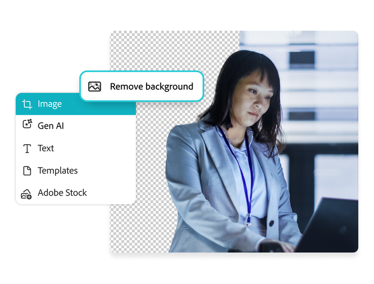 An image background being removed with one click