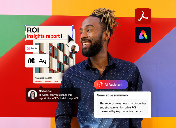 Customer with a report using generative AI to generate a summary