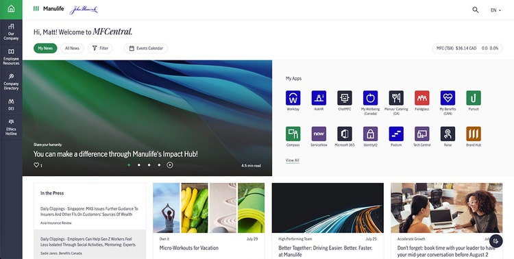 Image du site de Manulife