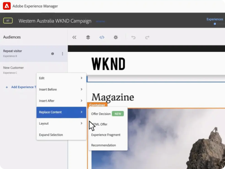 https://main--bacom--adobecom.hlx.live/fragments/products/modal/videos/adobe-experience-manager/sites/testing-optimization/rules-based-targeting1#targeting | Vidéo de démonstration sur le ciblage basé sur des règles | :play-medium: