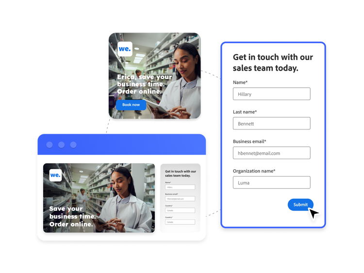 Creating landing pages and forms