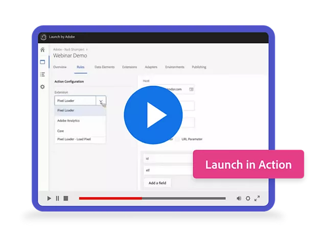 https://main--bacom--adobecom.hlx.page/fragments/products/modal/videos/analytics/tag-management-video2#modal-video2 | Launch in action