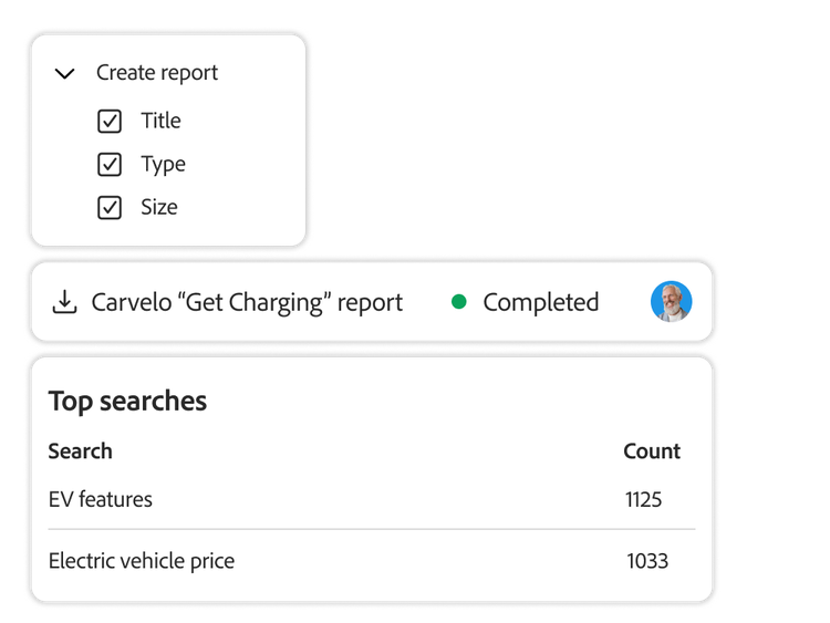 https://main--bacom--adobecom.hlx.page/assets/videos/products/experience-manager/assets/asset-insights/media_103cca82fb4c8fa593432ecd2a402a8183dd8af67.mp4#_autoplay1 | Customised report showing top web searches resulting in a marketing offer