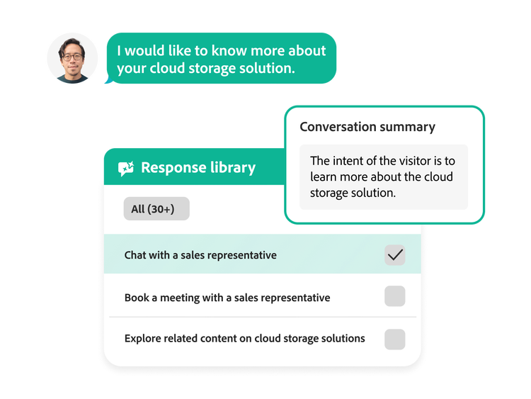 AI powered chat summary in Adobe Dynamic Chat