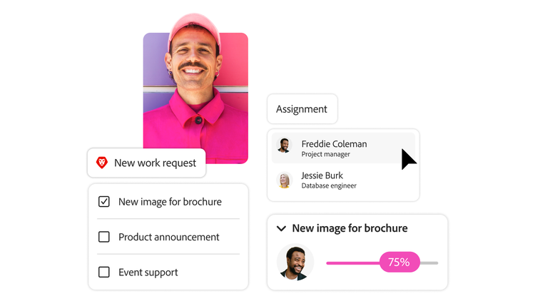 An image showing a new work request on Adobe Workfront.