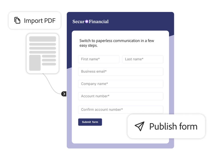 PDF form being imported to transform into a digital one