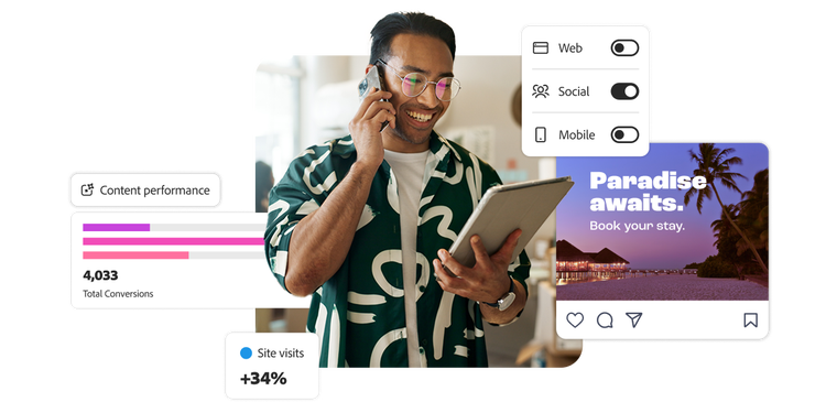 Usar la atribución de marketing para conocer el rendimiento del contenido en múltiples canales.