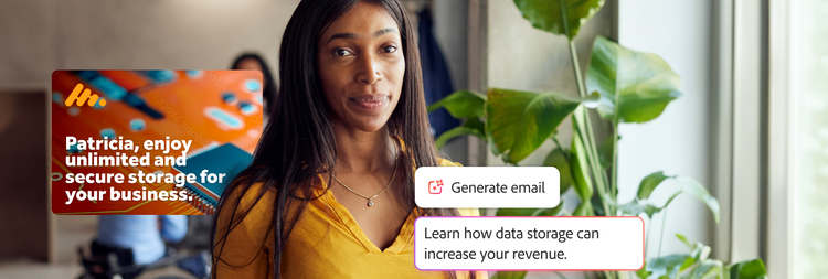 Personalized email generated from AI prompt