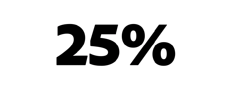 25%