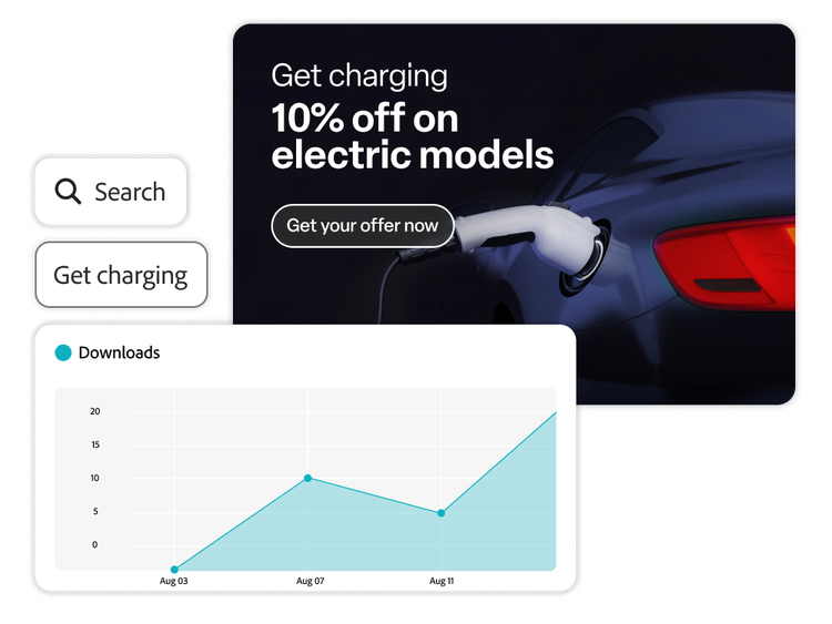 https://main--bacom--adobecom.aem.live/assets/videos/products/experience-manager/assets/media_1e0cbe36920d639f7a202708227fcc3fcefb1b536.mp4#_autoplay1 | Electric car offer with chart of downloads