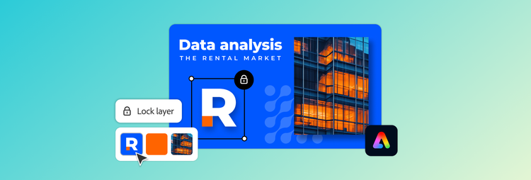 A data analysis report being edited in Adobe Express