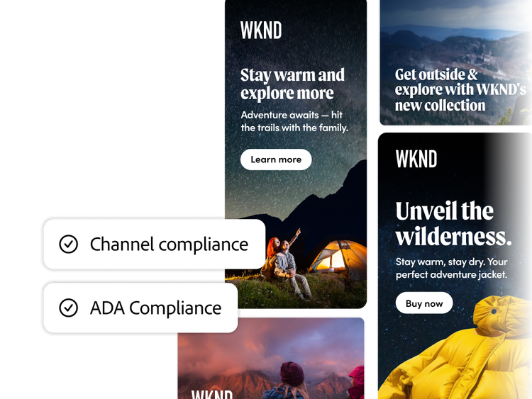 Multiple travel ads with compliance controls enabled