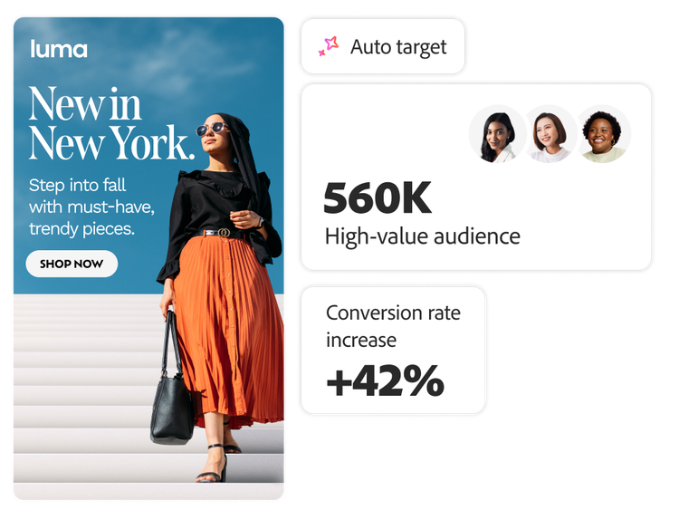 Fashion ad using generative AI to target a high-value audience