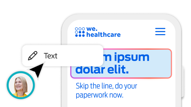 Healthcare website with its headline updating as part of a test