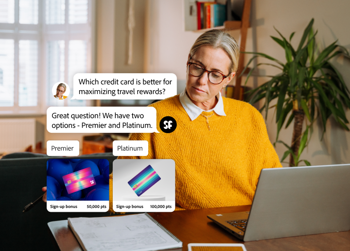 Sobreposição do painel de análise mostrando meta de engajamento do usuário, engajamento total de 6.482 e opções para preferências personalizadas e recomendações selecionadas.